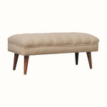 Boren Large Boucle Bench - Cream/Natural Bench - Bokel Home