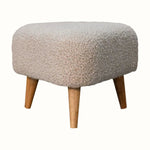 Boren Small Triangle Footstool - Oat Boucle/Natural Footstools - Bokel Home