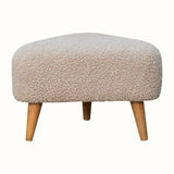 Boren Small Triangle Footstool - Oat Boucle/Natural Footstools - Bokel Home