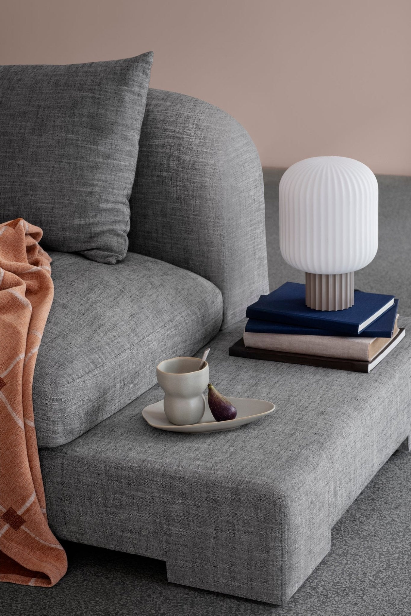 Broste Bay Chais Longue Right - Anthracite Melange Sofa - Bokel Home
