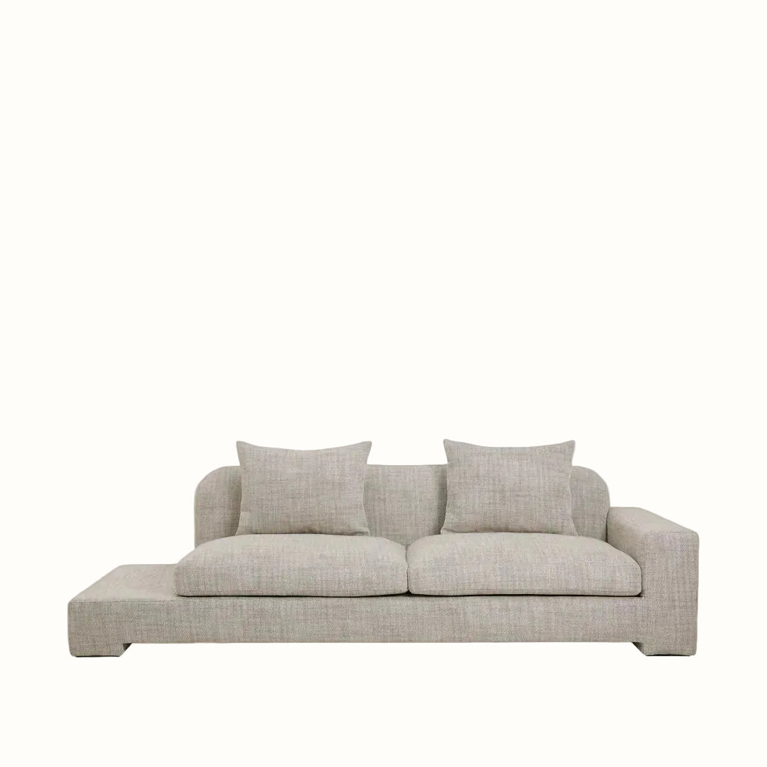 Broste Bay Chais Longue Right - Beige Melange Sofa - Bokel Home