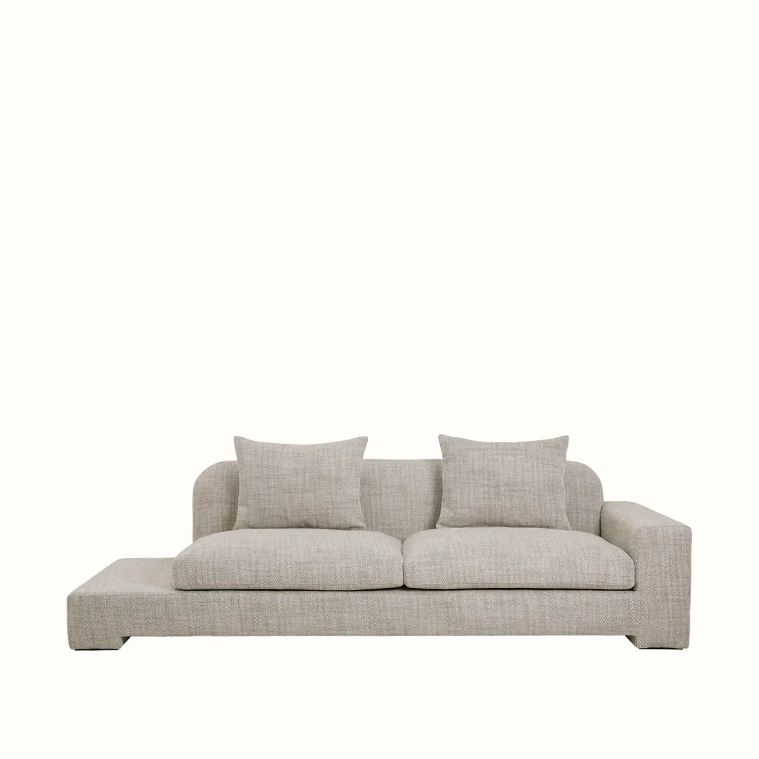 Broste Bay Chais Longue Right - Beige Melange Sofa - Bokel Home