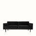 Black sofa on a white background