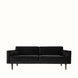 Black sofa on a white background
