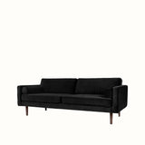 Broste Wind 2 Seater Sofa - Black Velvet Sofa - Bokel Home