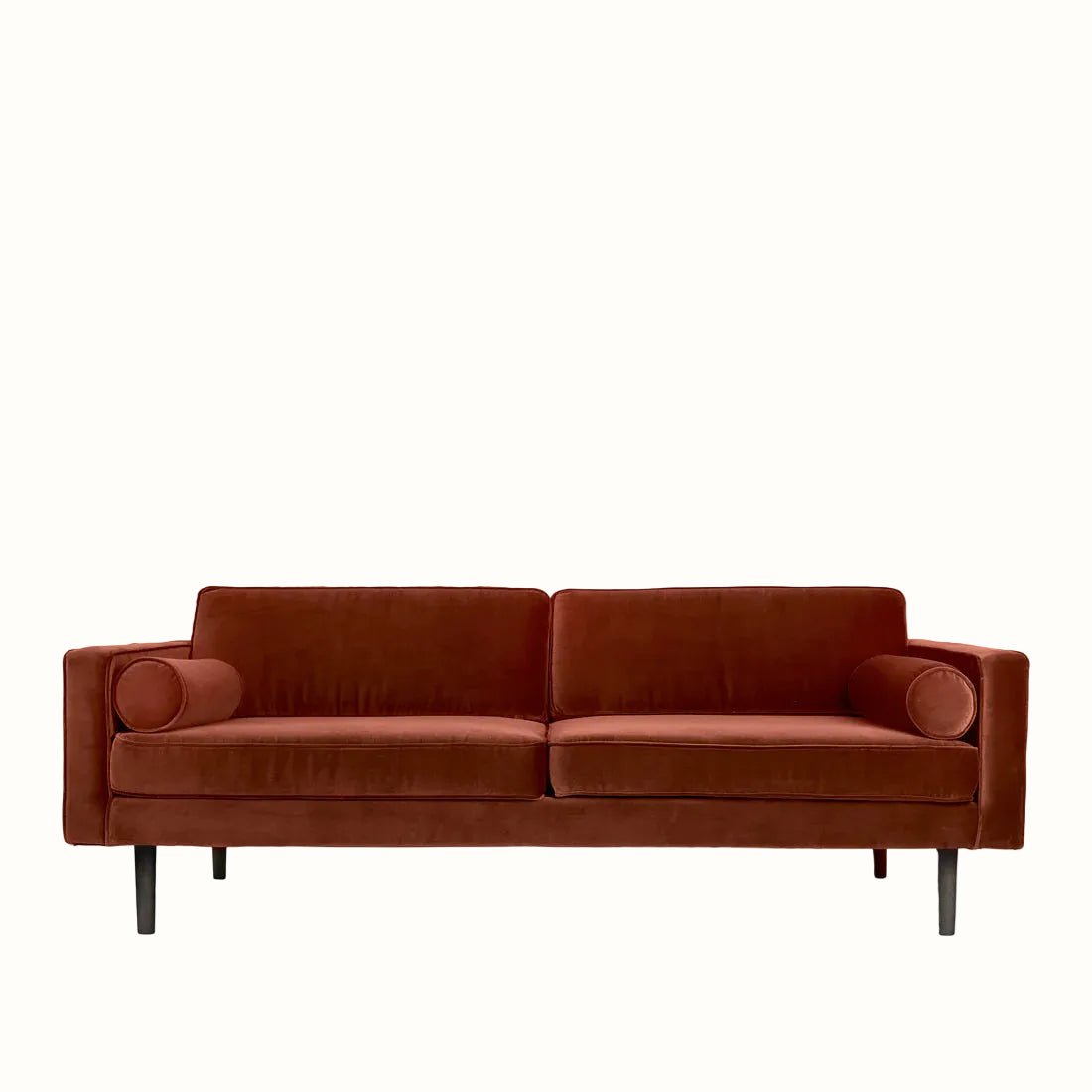 Broste Wind 2 Seater Sofa - Caramel Cafe Velvet Sofa - Bokel Home