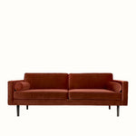 Broste Wind 2 Seater Sofa - Caramel Cafe Velvet Sofa - Bokel Home