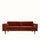 Broste Wind 2 Seater Sofa - Caramel Cafe Velvet Sofa - Bokel Home