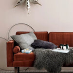 Broste Wind 2 Seater Sofa - Caramel Cafe Velvet Sofa - Bokel Home