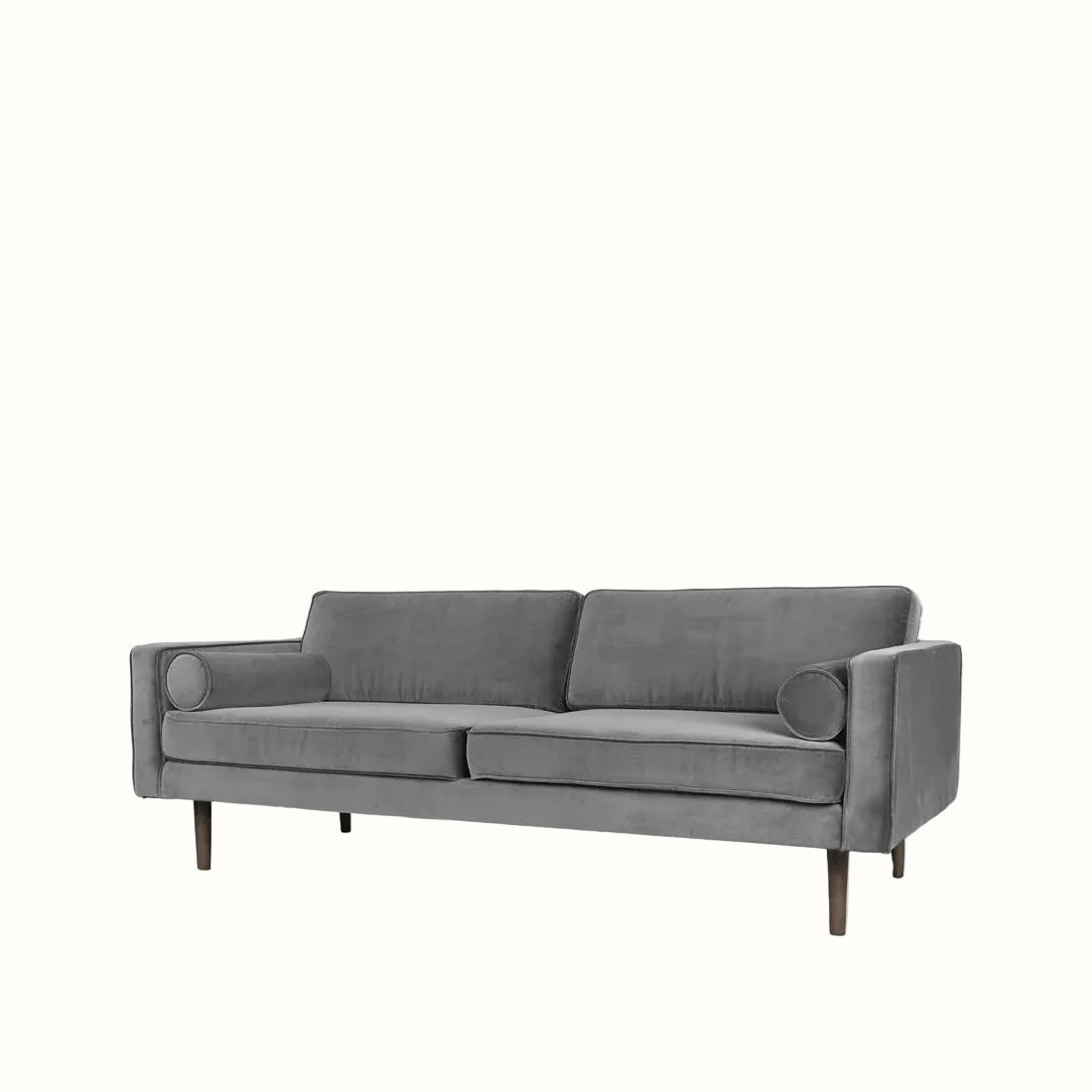 Broste Wind 2 Seater Sofa - Drizzle Grey Velvet Sofa - Bokel Home