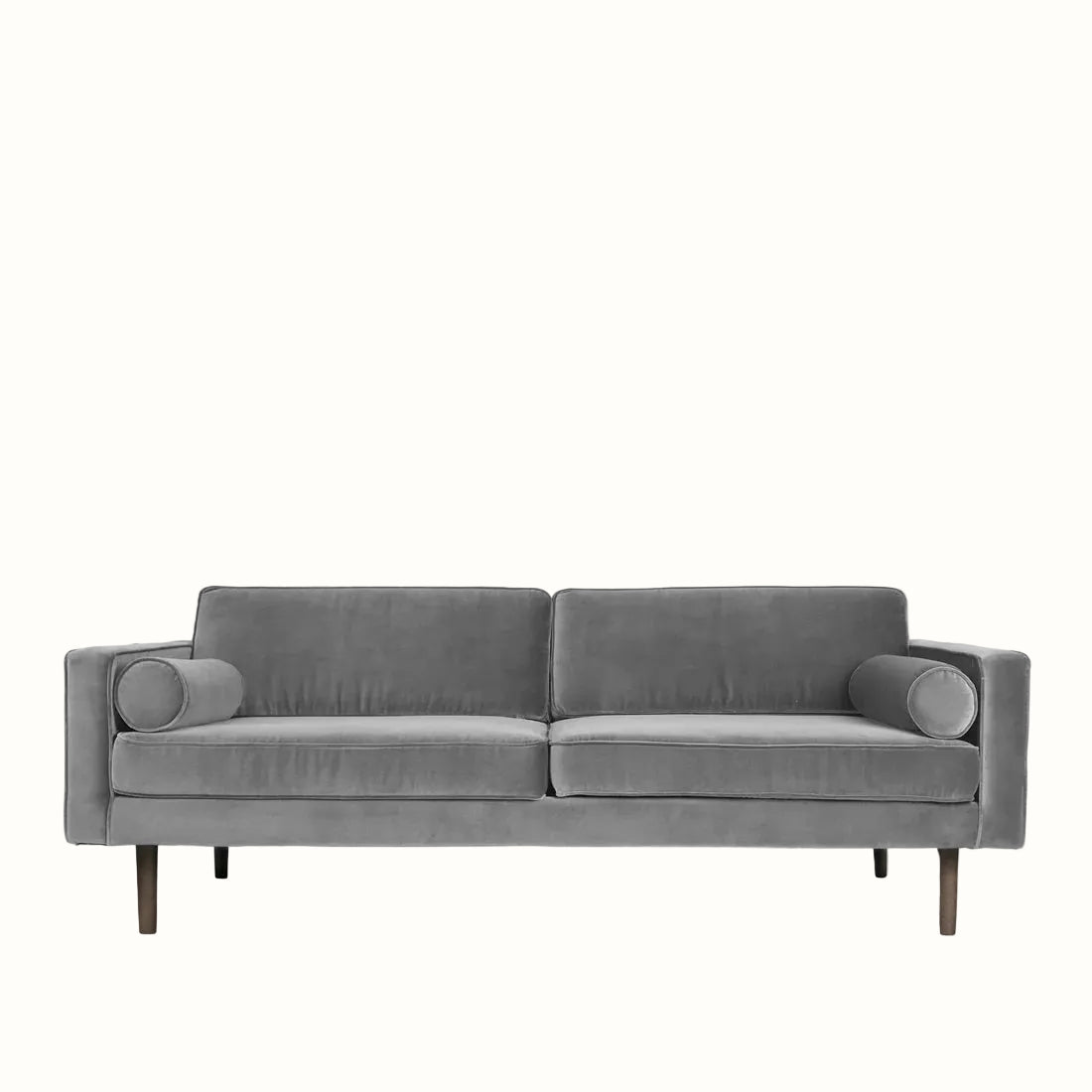 Broste Wind 2 Seater Sofa - Drizzle Grey Velvet Sofa - Bokel Home