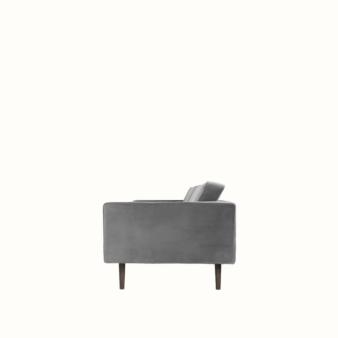 Broste Wind 2 Seater Sofa - Drizzle Grey Velvet Sofa - Bokel Home