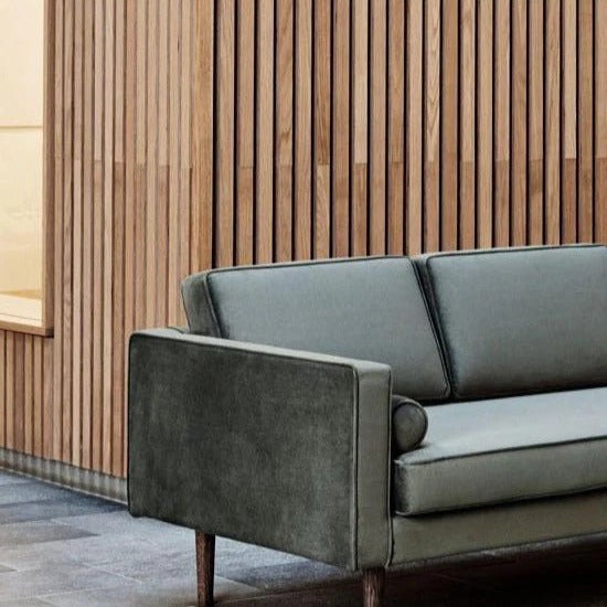 Broste Wind 2 Seater Sofa - Grape Leaf Green Velvet Sofa - Bokel Home