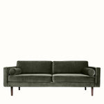 Broste Wind 2 Seater Sofa - Grape Leaf Green Velvet Sofa - Bokel Home