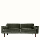 Broste Wind 2 Seater Sofa - Grape Leaf Green Velvet Sofa - Bokel Home