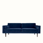 Broste Wind 2 Seater Sofa - Insignia Blue Velvet Sofa - Bokel Home