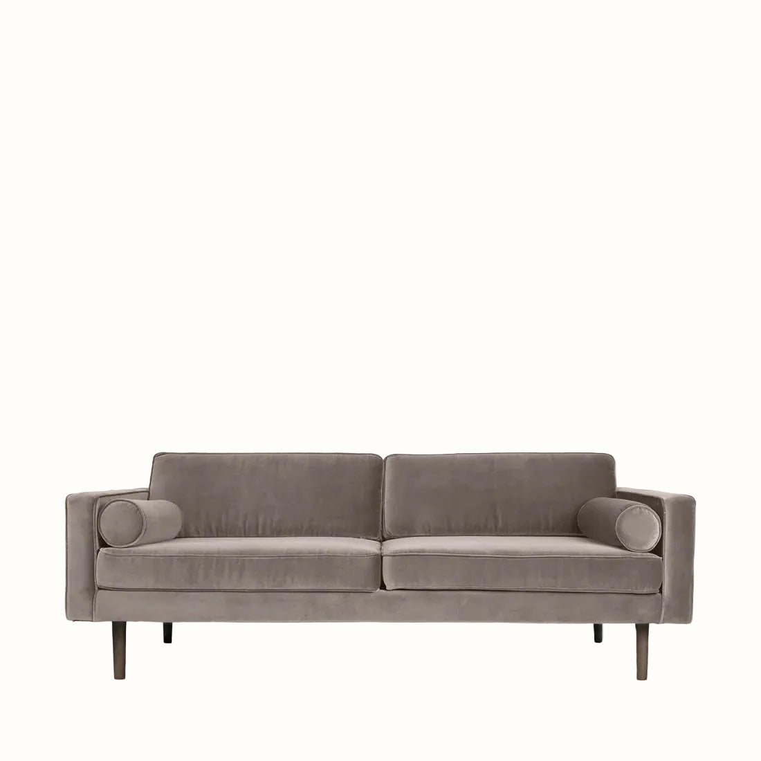 Broste Wind 2 Seater Sofa - Light Grey Velvet Sofa - Bokel Home