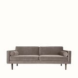 Broste Wind 2 Seater Sofa - Light Grey Velvet Sofa - Bokel Home