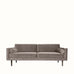 Broste Wind 2 Seater Sofa - Light Grey Velvet Sofa - Bokel Home
