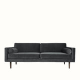Broste Wind 2 Seater Sofa - Magnet Grey Velvet Sofa - Bokel Home