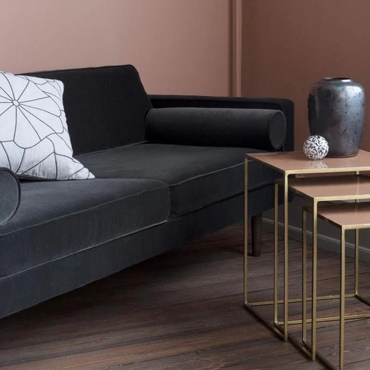 Broste Wind 2 Seater Sofa - Magnet Grey Velvet Sofa - Bokel Home