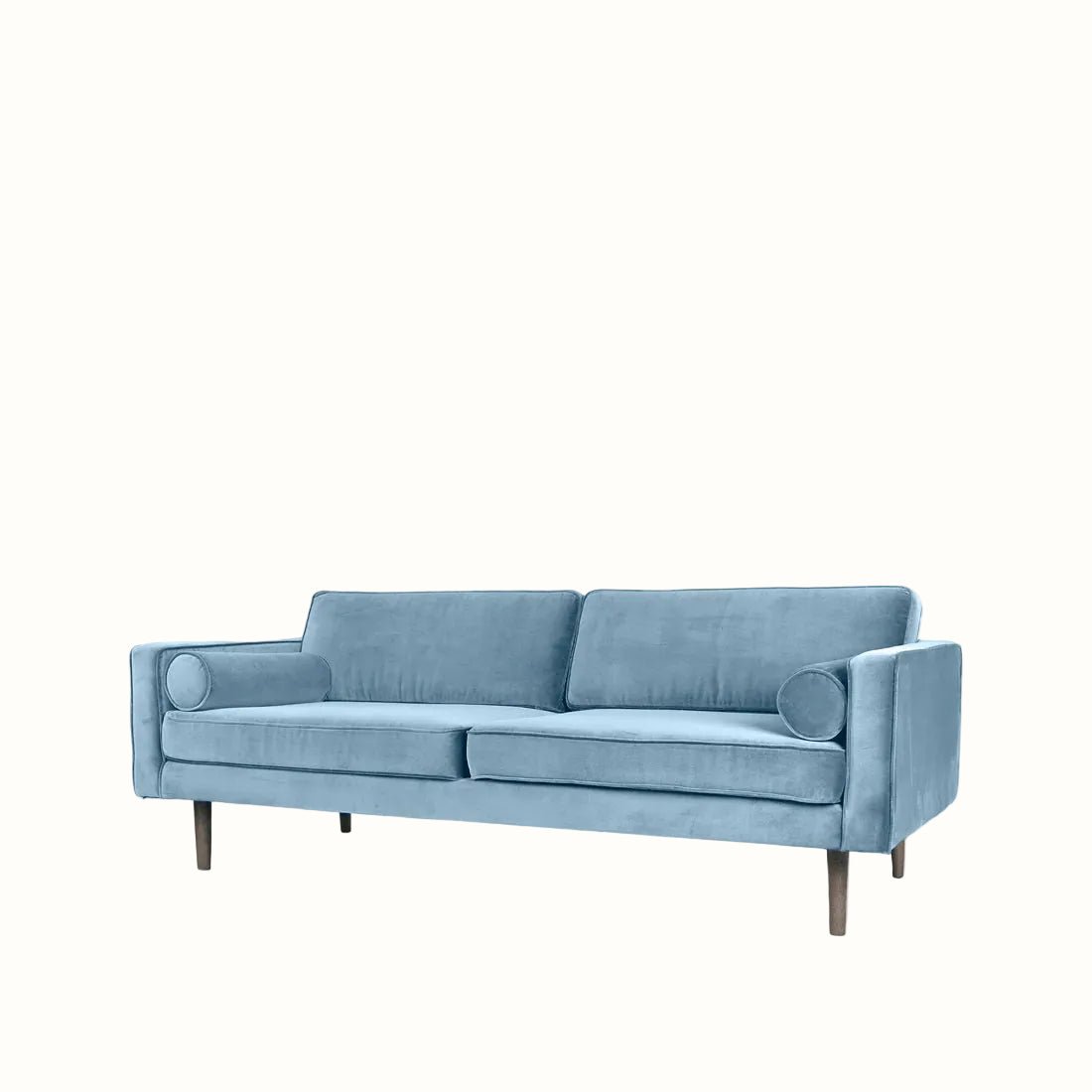 Broste Wind 2 Seater Sofa - Pastel Blue Velvet Sofa - Bokel Home