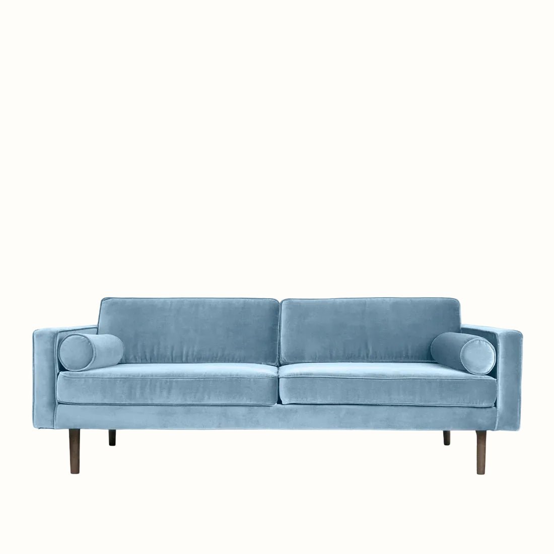 Broste Wind 2 Seater Sofa - Pastel Blue Velvet Sofa - Bokel Home