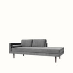 Broste Wind Chaise Longue Left Sided - Drizzle Grey Sofa - Bokel Home
