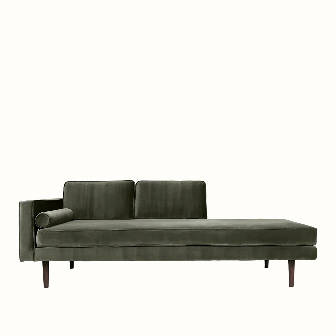 Broste Wind Chaise Longue Left Sided - Grape Leaf Green Sofa - Bokel Home