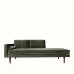 Broste Wind Chaise Longue Left Sided - Grape Leaf Green Sofa - Bokel Home