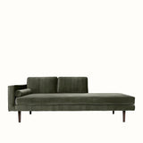 Broste Wind Chaise Longue Left Sided - Grape Leaf Green Sofa - Bokel Home