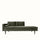 Broste Wind Chaise Longue Left Sided - Grape Leaf Green Sofa - Bokel Home