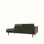 Broste Wind Chaise Longue Left Sided - Grape Leaf Green Sofa - Bokel Home