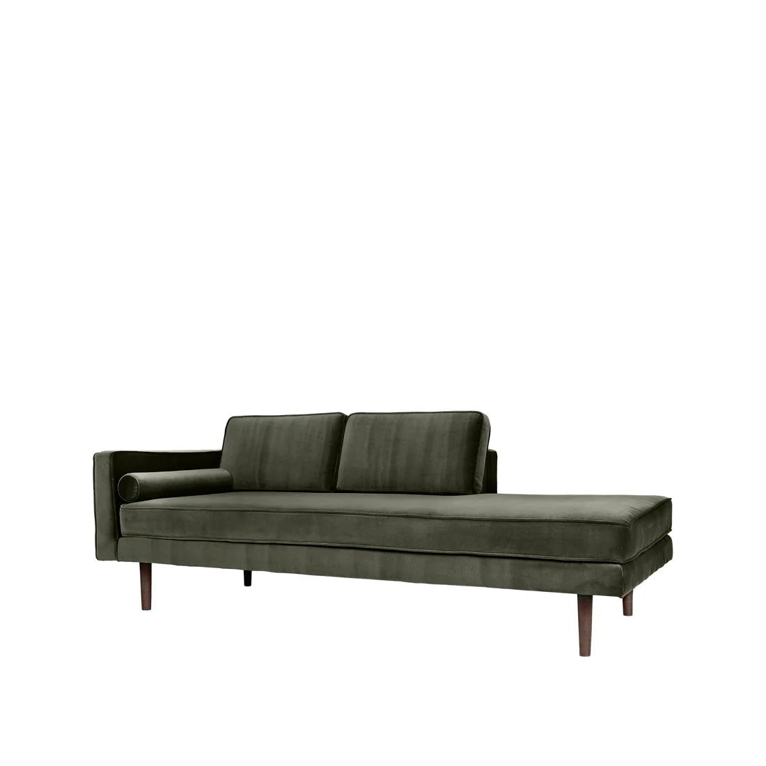 Broste Wind Chaise Longue Left Sided - Grape Leaf Green Sofa - Bokel Home