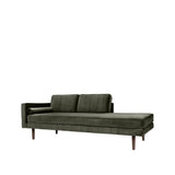 Broste Wind Chaise Longue Left Sided - Grape Leaf Green Sofa - Bokel Home