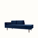 Broste Wind Chaise Longue Left Sided - Insignia Blue Sofa - Bokel Home