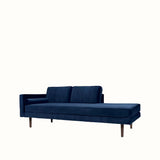 Broste Wind Chaise Longue Left Sided - Insignia Blue Sofa - Bokel Home