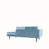 Broste Wind Chaise Longue Left Sided - Pastel Blue Sofa - Bokel Home
