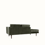 Broste Wind Chaise Longue Right Sided - Grape Leaf Green Sofa - Bokel Home