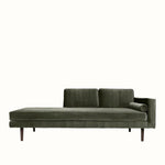 Broste Wind Chaise Longue Right Sided - Grape Leaf Green Sofa - Bokel Home