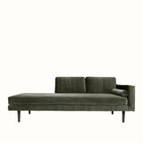 Broste Wind Chaise Longue Right Sided - Grape Leaf Green Sofa - Bokel Home