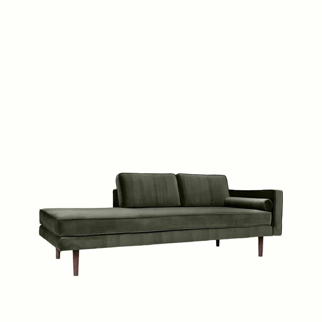 Broste Wind Chaise Longue Right Sided - Grape Leaf Green Sofa - Bokel Home