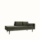 Broste Wind Chaise Longue Right Sided - Grape Leaf Green Sofa - Bokel Home
