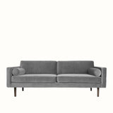 Broste Wind 2 Seater Sofa - Drizzle Grey Velvet