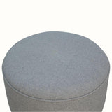 Button Tweed Footstool - Grey/Natural Footstools - Bokel Home