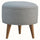 Button Tweed Footstool - Grey/Natural Footstools - Bokel Home