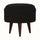 Button Velvet Footstool - Black/Walnut Footstools - Bokel Home