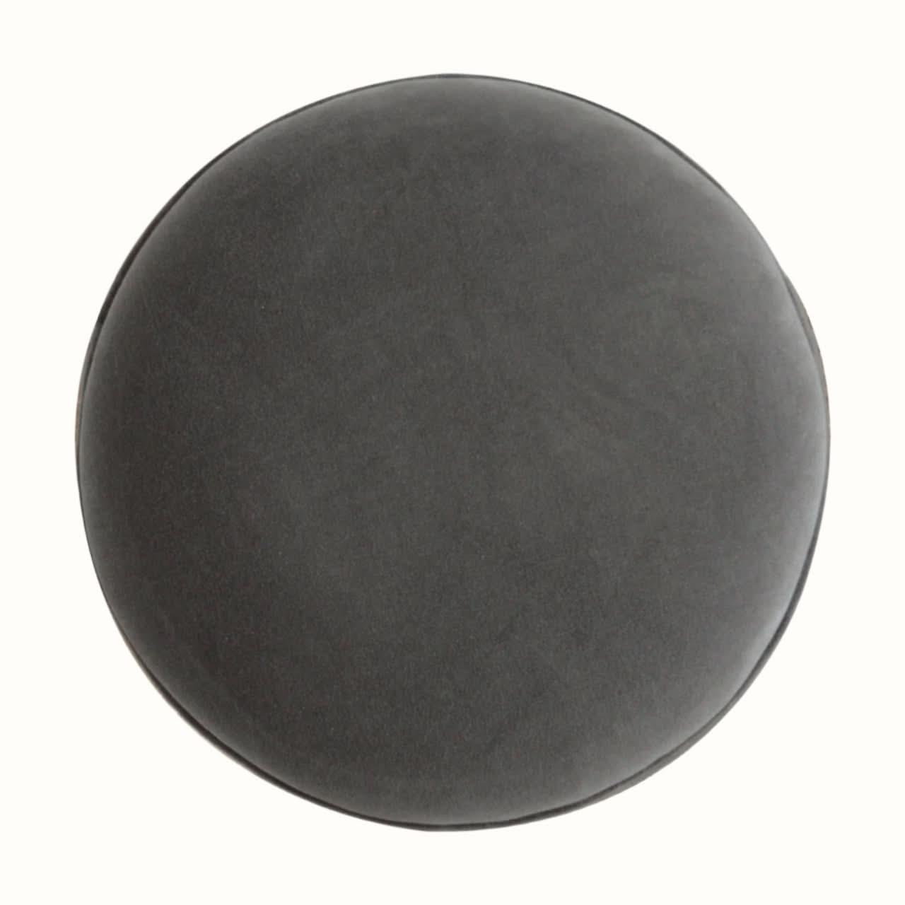 Button Velvet Footstool - Grey/Walnut Footstools - Bokel Home