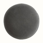 Button Velvet Footstool - Grey/Walnut Footstools - Bokel Home