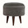 Button Velvet Footstool - Grey/Walnut Footstools - Bokel Home